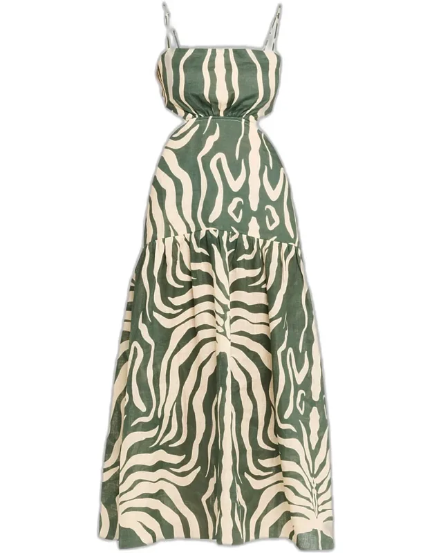 Waist-cutout Maxi Dress