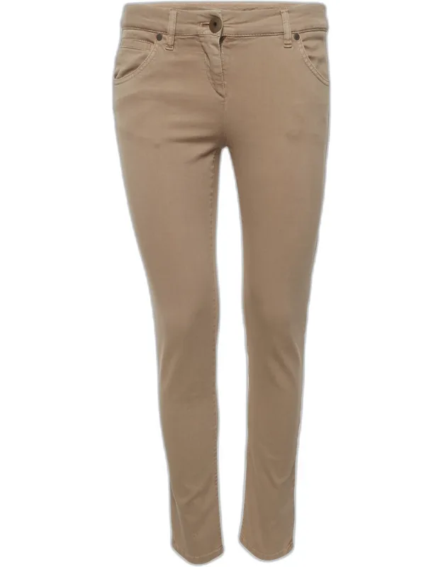 Beige Denim Straight Fit Jeans