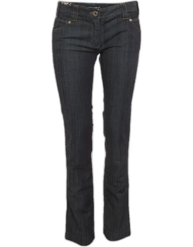 Dolce & Gabbana Blue Denim Straight Fit Jeans With Timeless Casual Appeal And Structured Fit