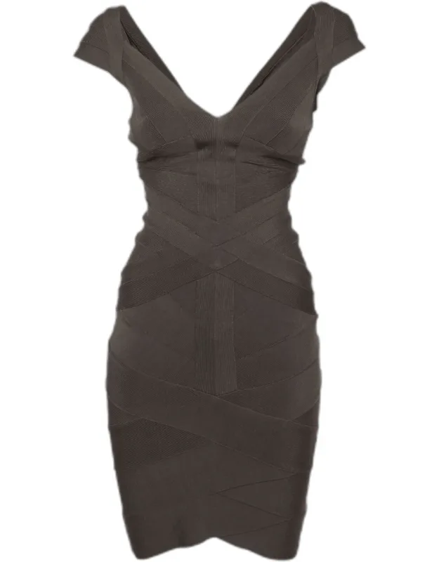 Stretch Knit Bandage Mini Dress