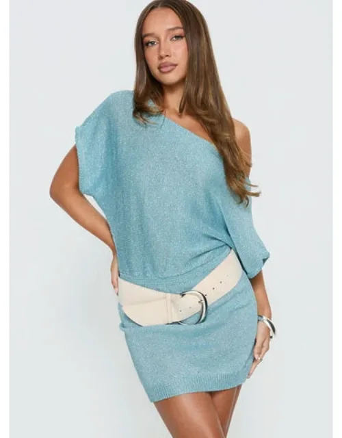 Off Shoulder Knit Mini Dress