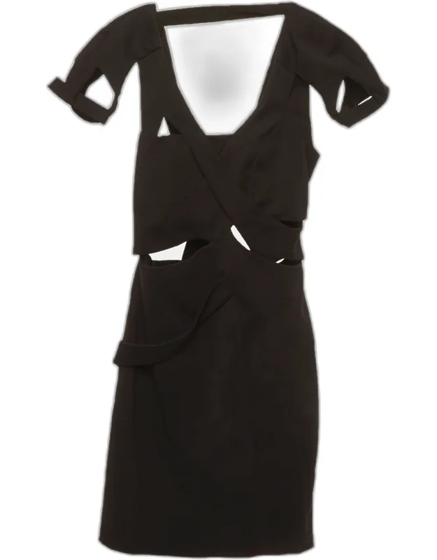Silk Cut Out Mini Dress