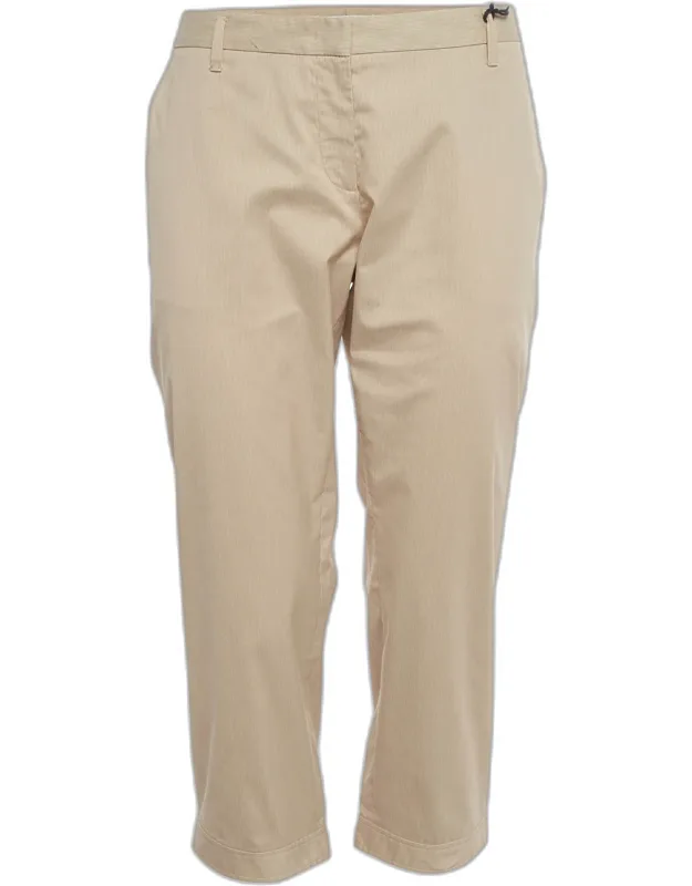 Pinstripe Cotton Blend Capri Pants