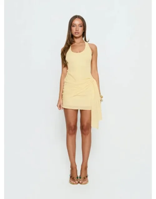 Halter Ruched Mini Dress