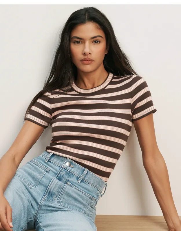 Pruitt Striped Ribbed T-shirt