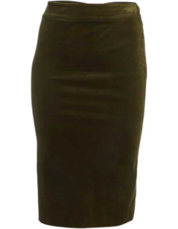 Velvet Pencil Skirt