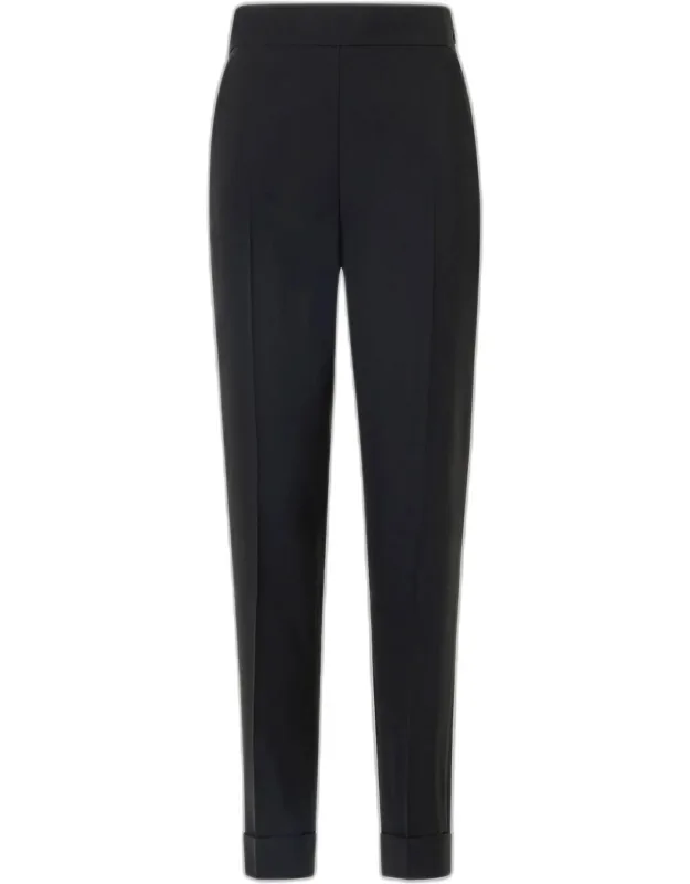 Cuffed Wool-blend Trousers