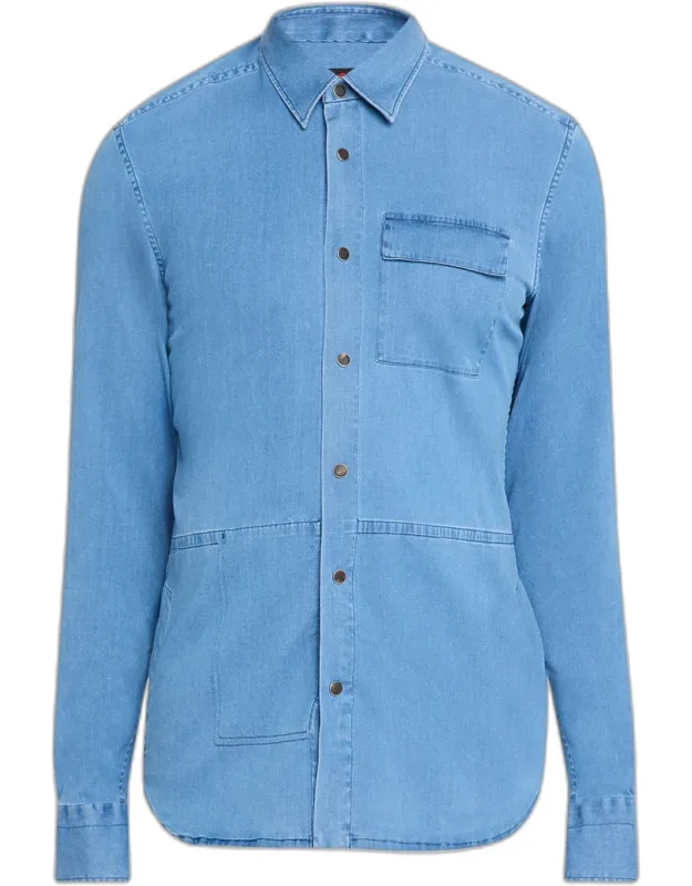 Denim Snap-button Shirt