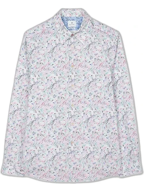 Chicory Print Tailored-fit Shirt
