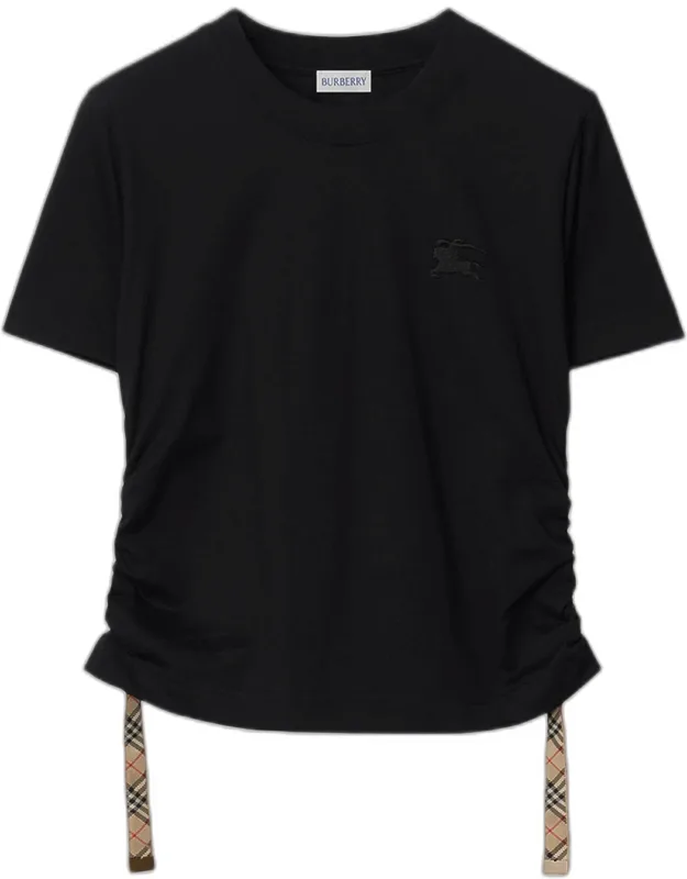 Ruched Short-sleeve Crop T-shirt