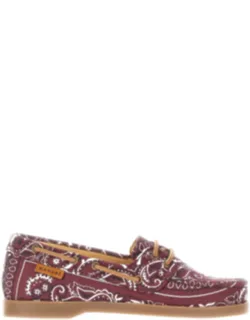 Boat Shoes With Bandana Motif