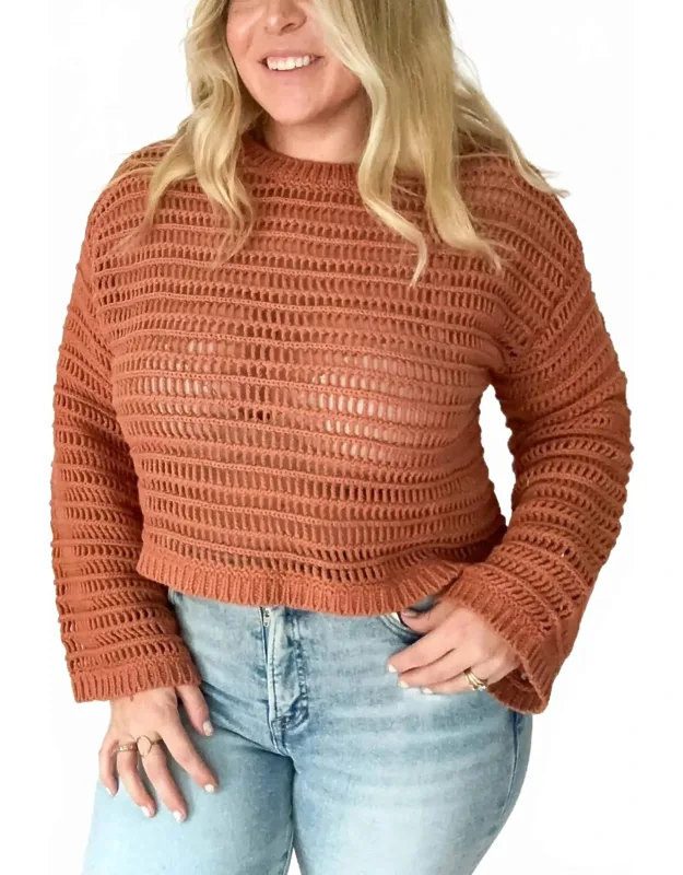 Horizon Openwork Crochet Sweater