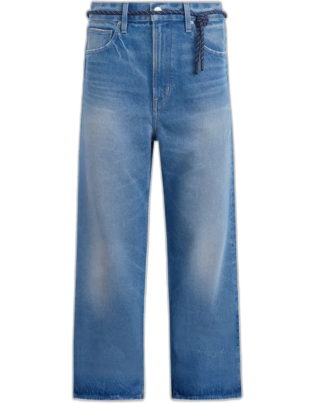 Luca Wide Leg Drawcord-belted Jeans