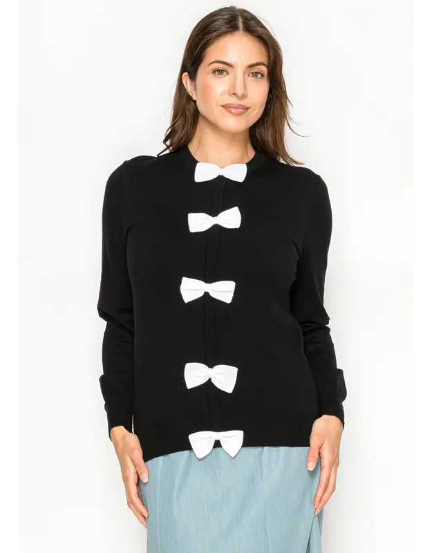 Sweater With Bow Front Detail