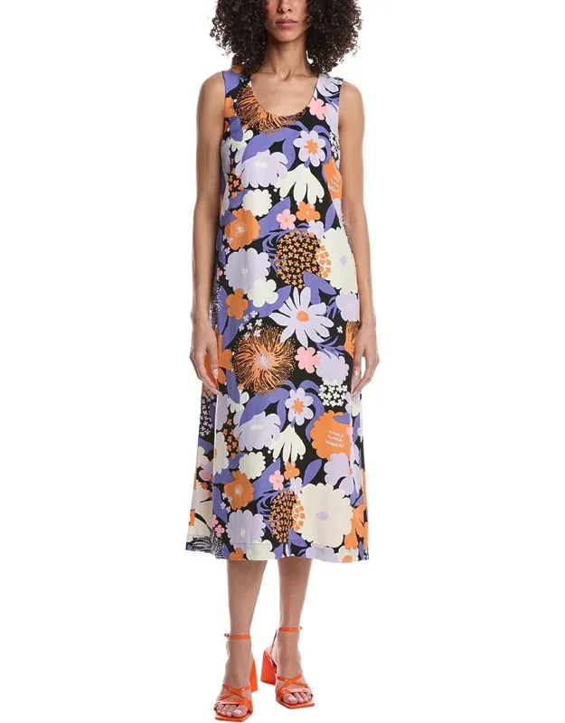 Nupulla Suvikimppu Linen-blend Midi Dress