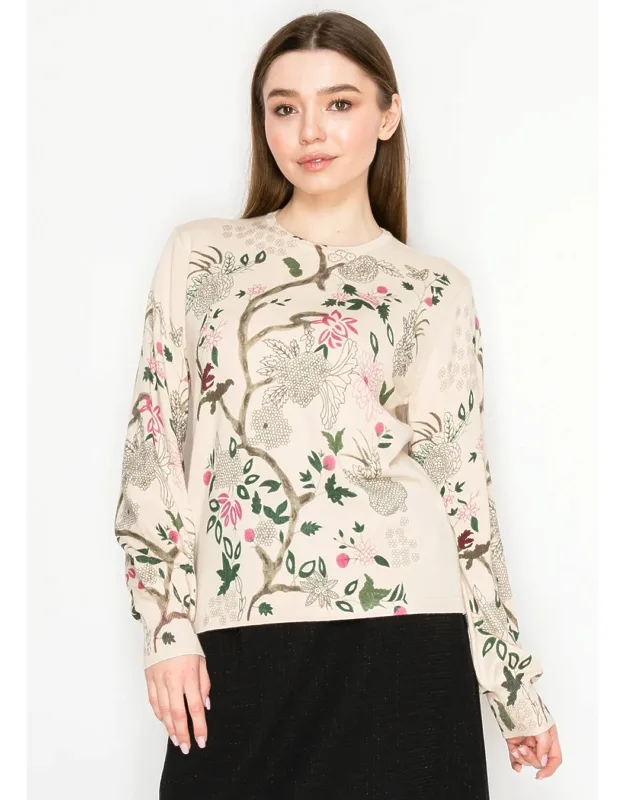 Floral Print Sweater
