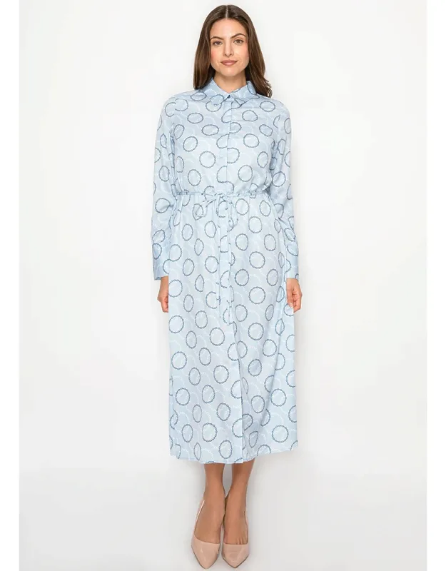 Chain Print Shirt Dress