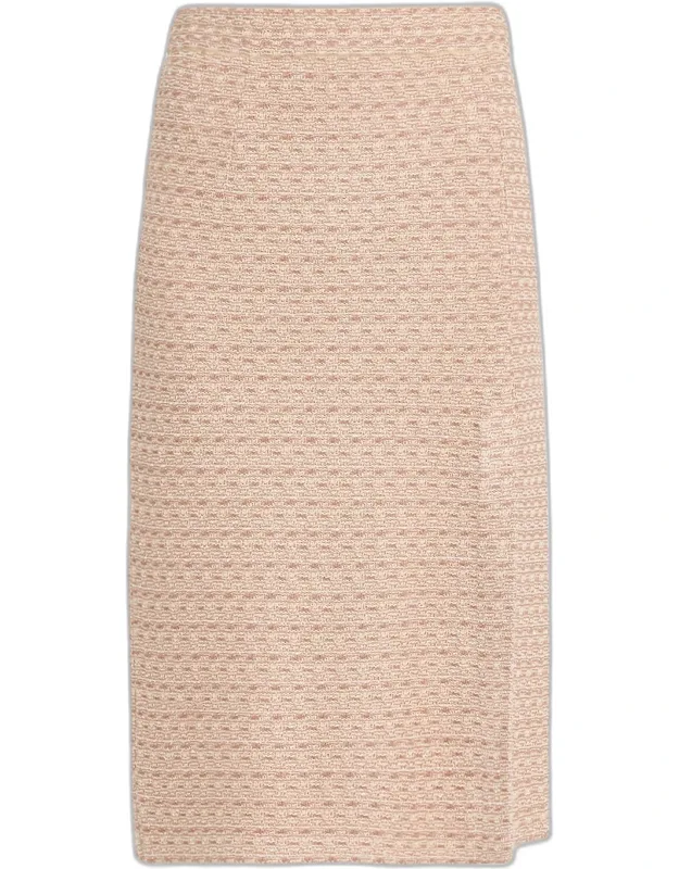 Tonal Tweed Straight Knit Skirt