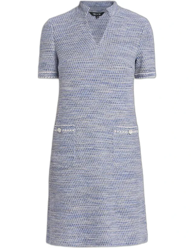 Tweed Knit Shift Dress