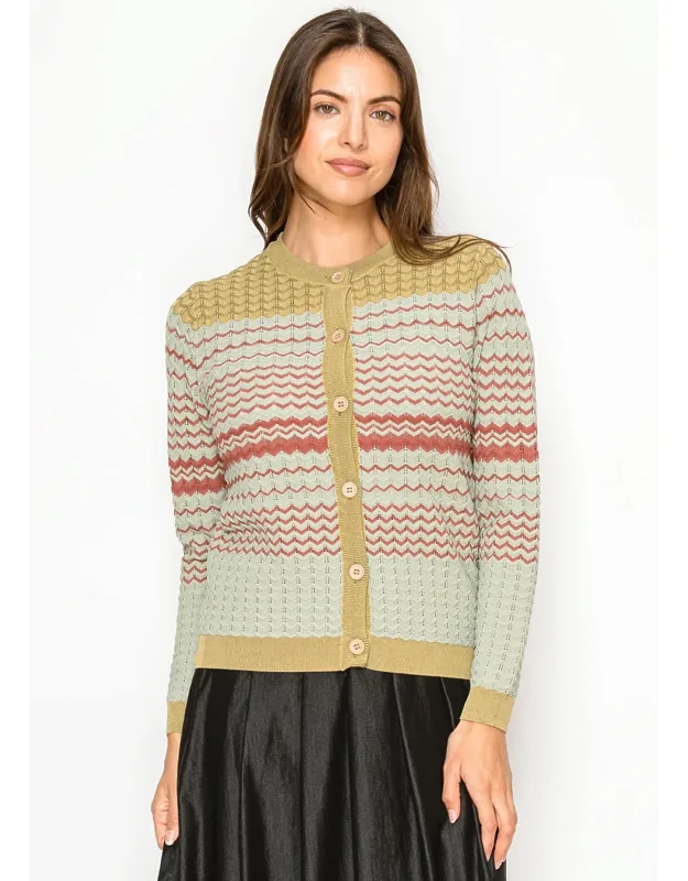 Chevron Knit Cardigan