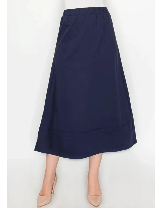 A-line Midi Skirt, Pure Cotton