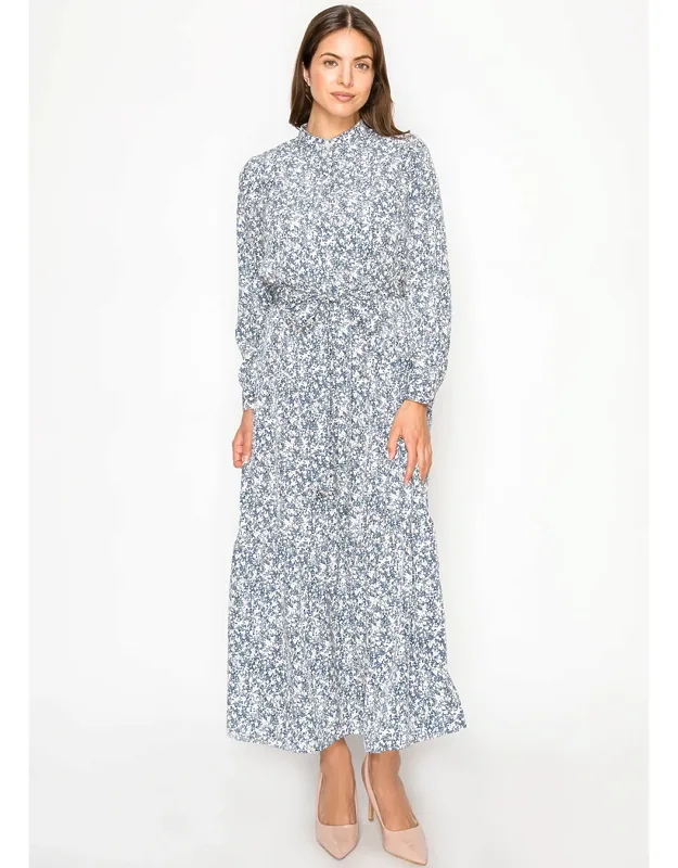 Modest Tiered Maxi Dress