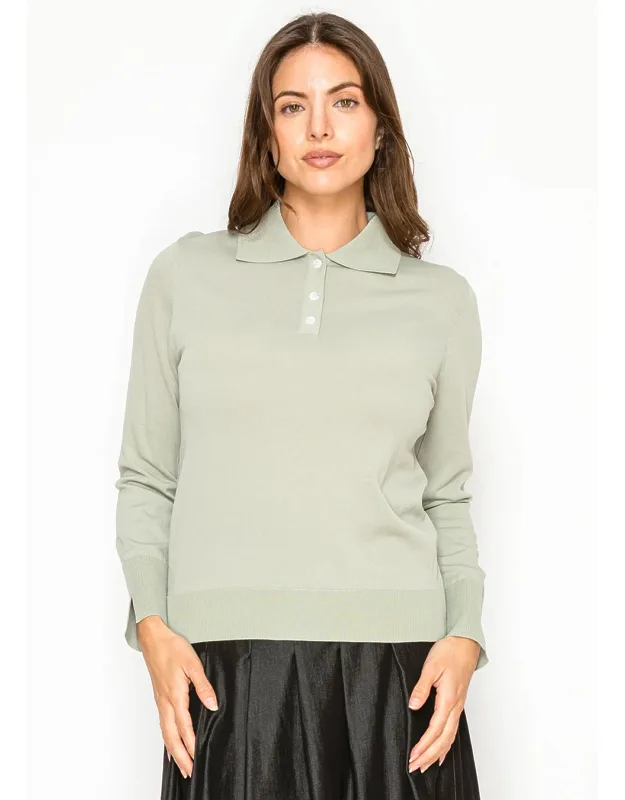 Buttoned Collar Sweater