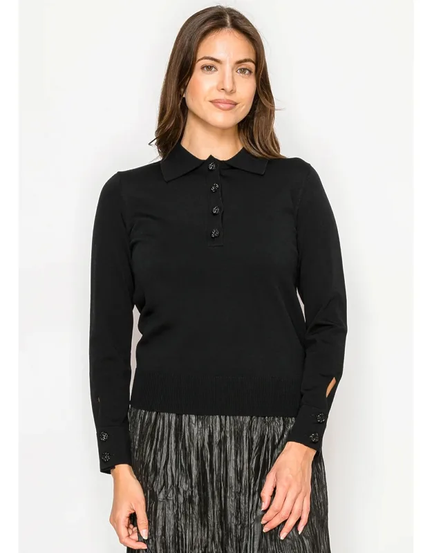 Classic Knit Polo Sweater