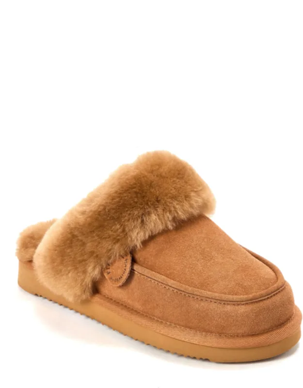 Fireside Melville Genuine Shearling Scuff Slippers