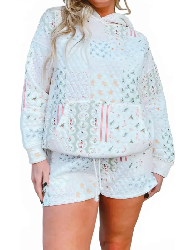 Christmas Quilted Hoodie