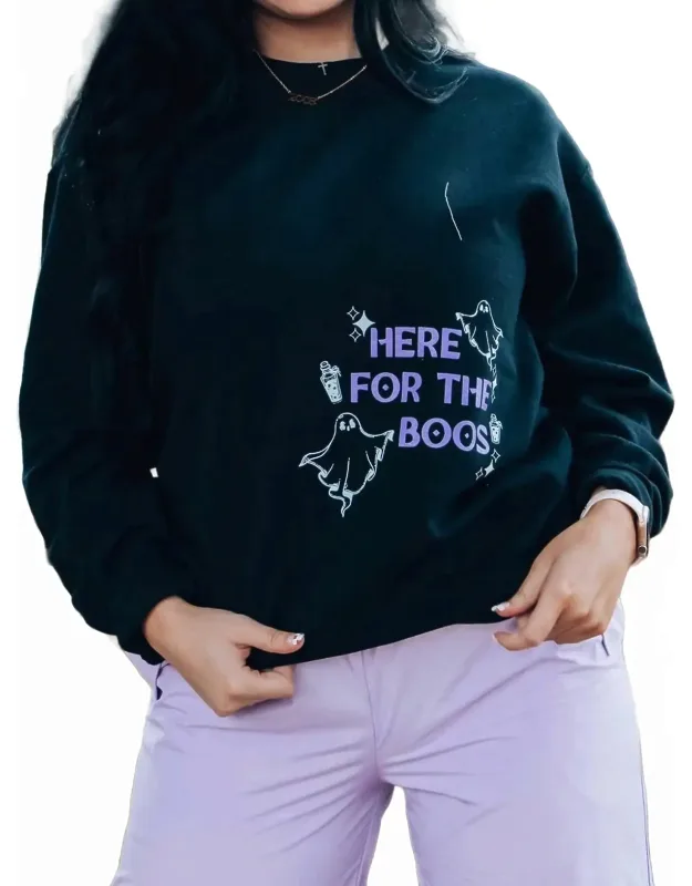 Here For The Boos Crewneck Sweater