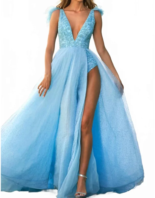 Plunging Neckline Bodysuit Dress