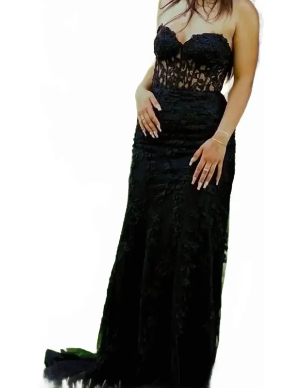 Corset Top Strapless Prom Dress