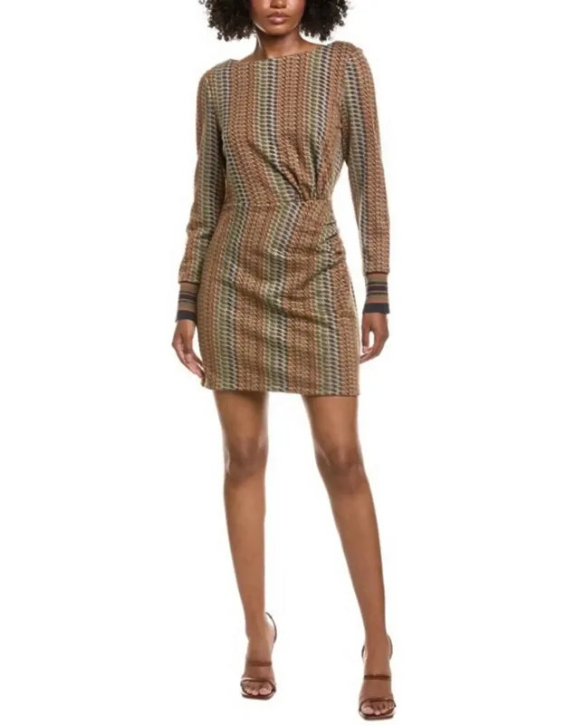 Wheeler Geometric Metallic Stripe Dress