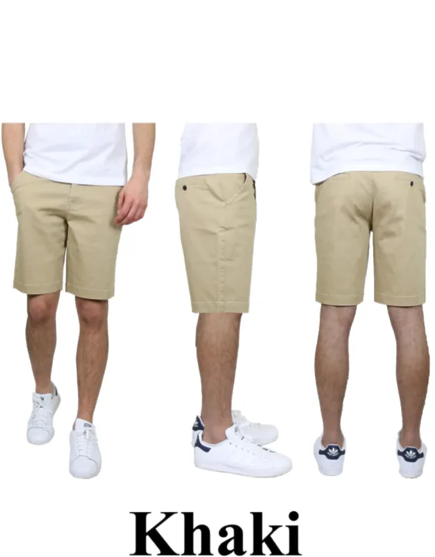 5-pocket Flat-front Slim-fit Stretch Chino Shorts