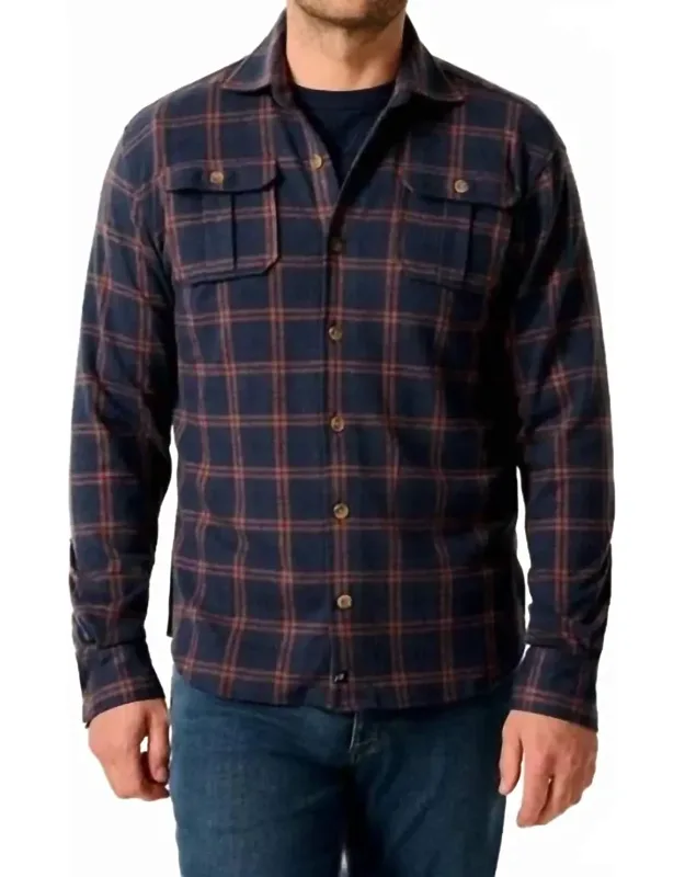 Judah Stretch Knit Flannel Lodge Shirt