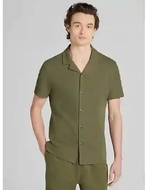 Modern Fit Knit Short Sleeve Camp Shirt