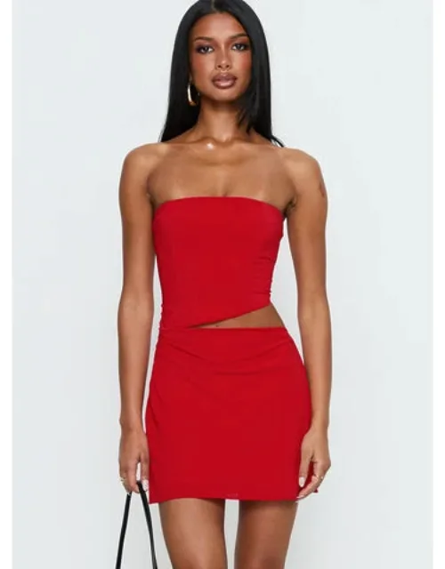 Jasira Strapless Drape Mini Dress