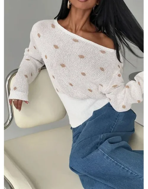 Off Shoulder Knit Sweater