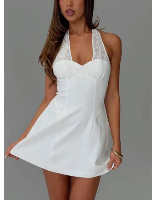 Crochet Halter Mini Dress