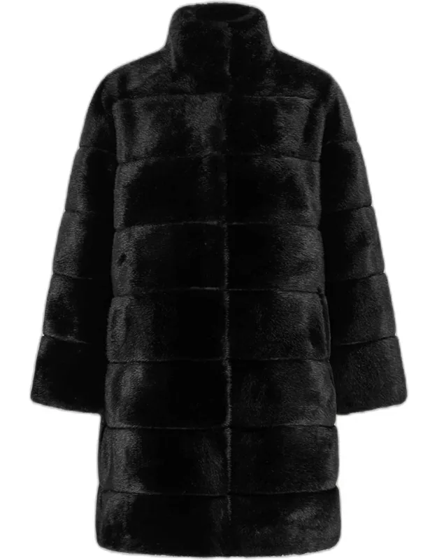 Reversible Faux Mink Coat