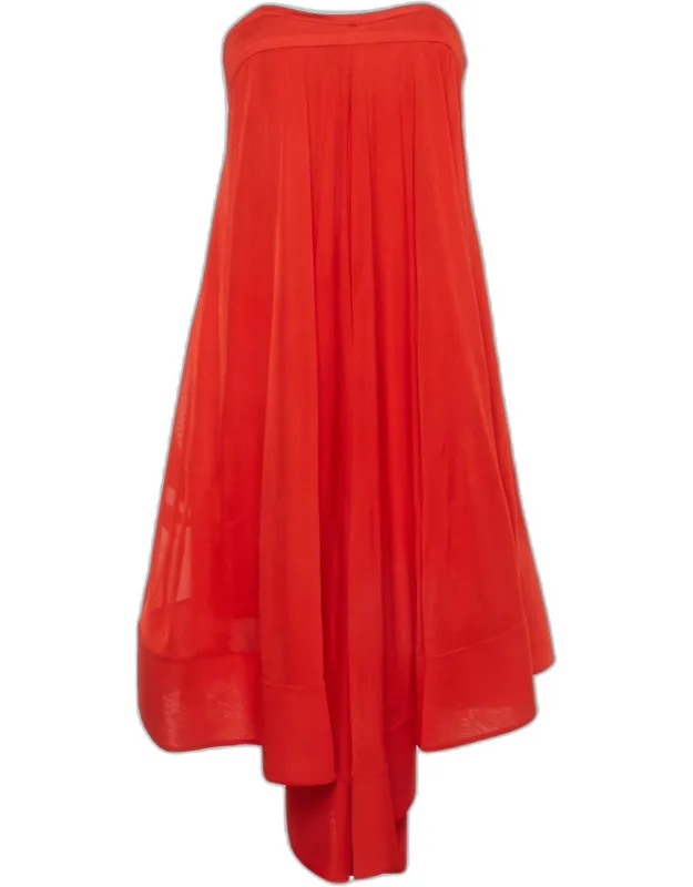 Jersey Strapless Midi Dress
