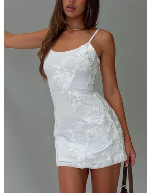 Kareina Scoop Embroidered Mini Dress