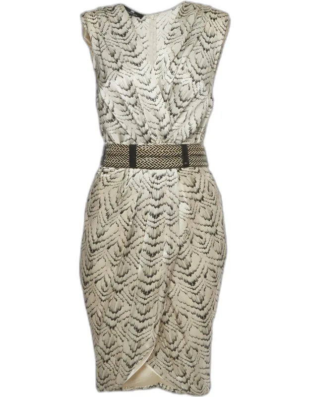 Printed Satin Mini Dress