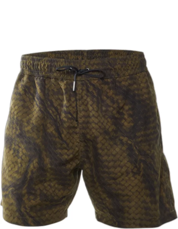 Intreccio Print Taffeta Swim Shorts