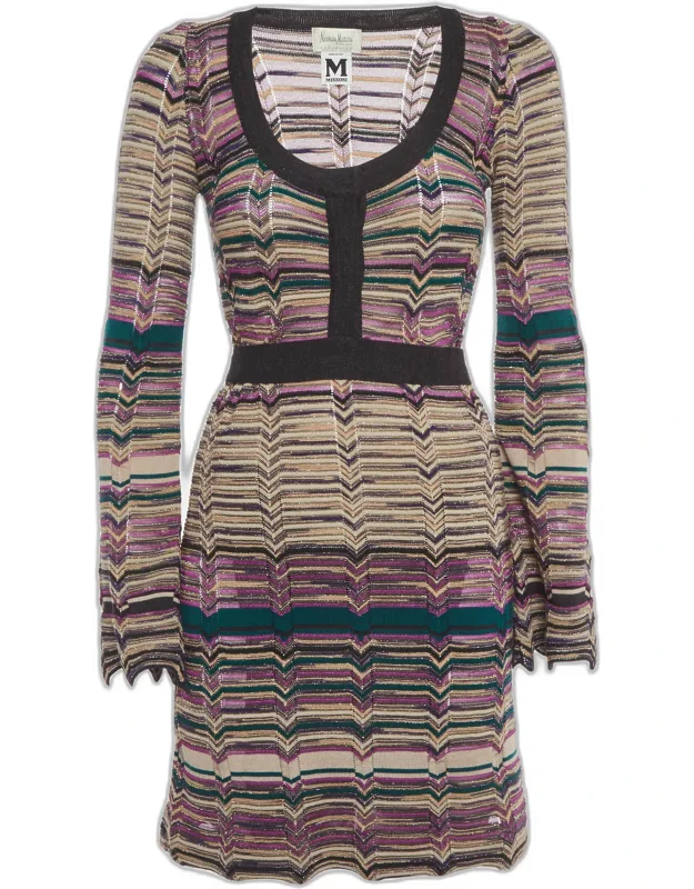 Chevron Knit Mini Dress