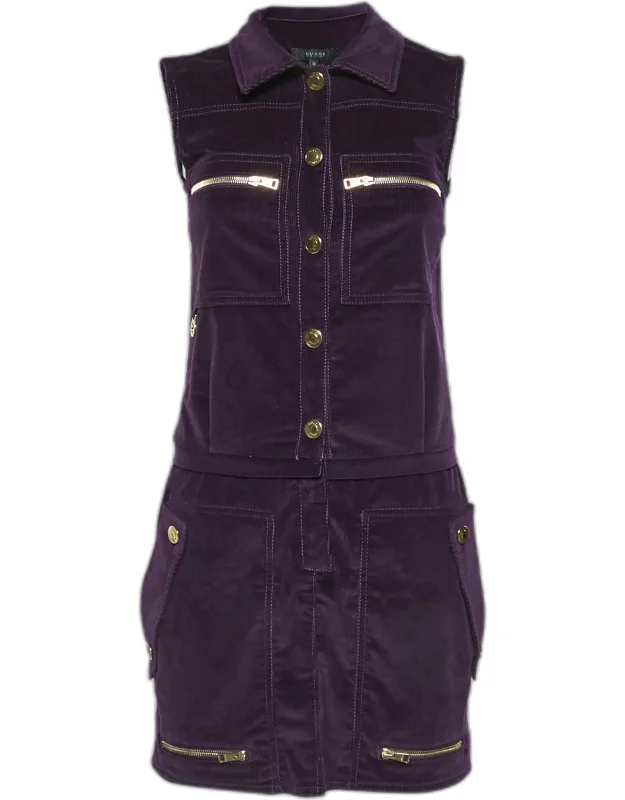 Corduroy Sleeveless Mini Dress