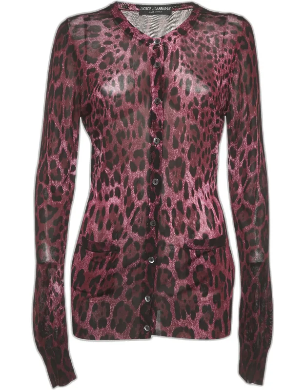 Leopard Print Knit Cardigan