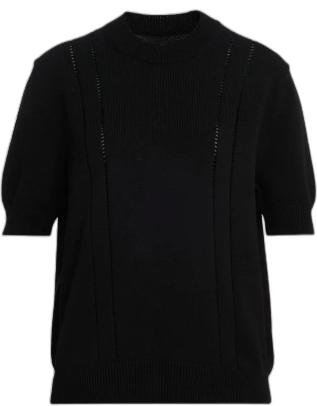 Lattice-inset Sweater
