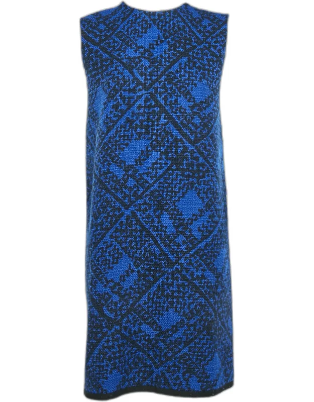 Wool Blend Woven Mini Shift Dress